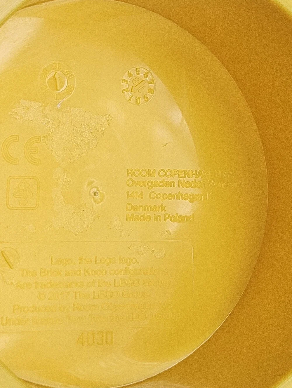 LEGO Yellow Stackable Storage Brick Canister Made In Poland